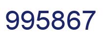 Number 995867 blue image