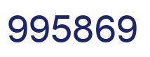 Number 995869 blue image