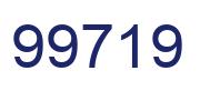 Number 99719 blue image