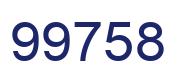 Number 99758 blue image