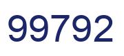 Number 99792 blue image