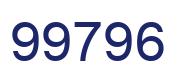 Number 99796 blue image