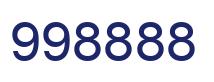 Number 998888 blue image