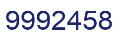 Número 9992458 imagen azul