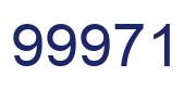 Number 99971 blue image