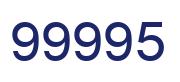 Number 99995 blue image