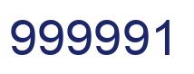 Número 999991 imagen azul