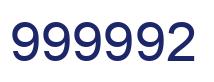 Número 999992 imagen azul