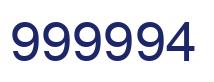 Número 999994 imagen azul