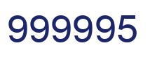Número 999995 imagen azul