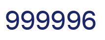Número 999996 imagen azul