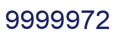 Number 9999972 blue image