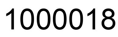 Número 1000018 imagen negro