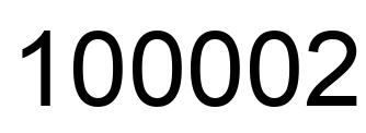 Número 100002 imagen negro