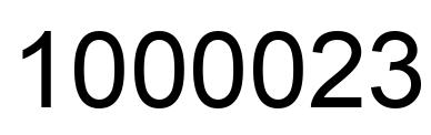 Número 1000023 imagen negro