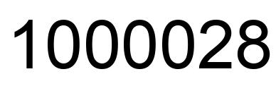Number 1000028 black image