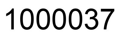Number 1000037 black image