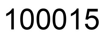 Número 100015 imagen negro