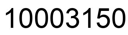 Número 10003150 imagen negro