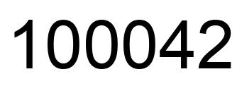Número 100042 imagen negro