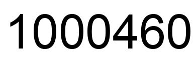 Número 1000460 imagen negro