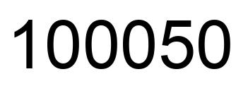 Número 100050 imagen negro