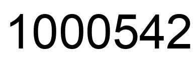 Número 1000542 imagen negro