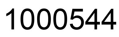 Número 1000544 imagen negro