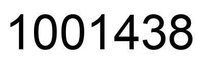 Number 1001438 black image