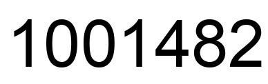 Number 1001482 black image