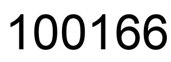 Number 100166 black image