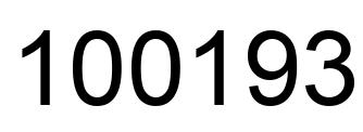 Number 100193 black image