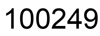 Number 100249 black image