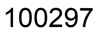 Number 100297 black image