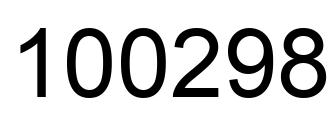 Number 100298 black image