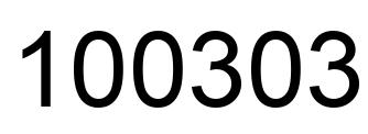 Number 100303 black image
