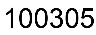 Number 100305 black image