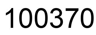 Número 100370 imagen negro