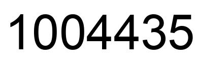 Number 1004435 black image