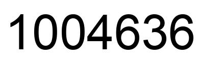Number 1004636 black image