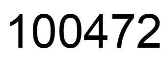 Number 100472 black image