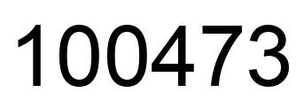 Number 100473 black image