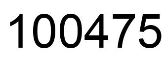 Number 100475 black image