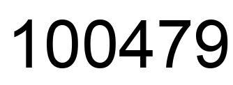 Number 100479 black image
