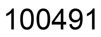 Number 100491 black image