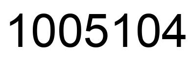 Number 1005104 black image