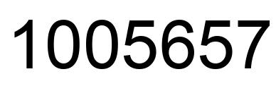 Number 1005657 black image