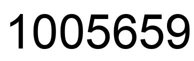 Number 1005659 black image
