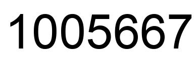 Number 1005667 black image