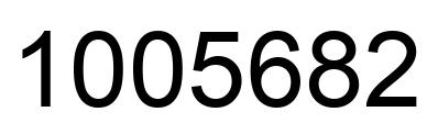Number 1005682 black image